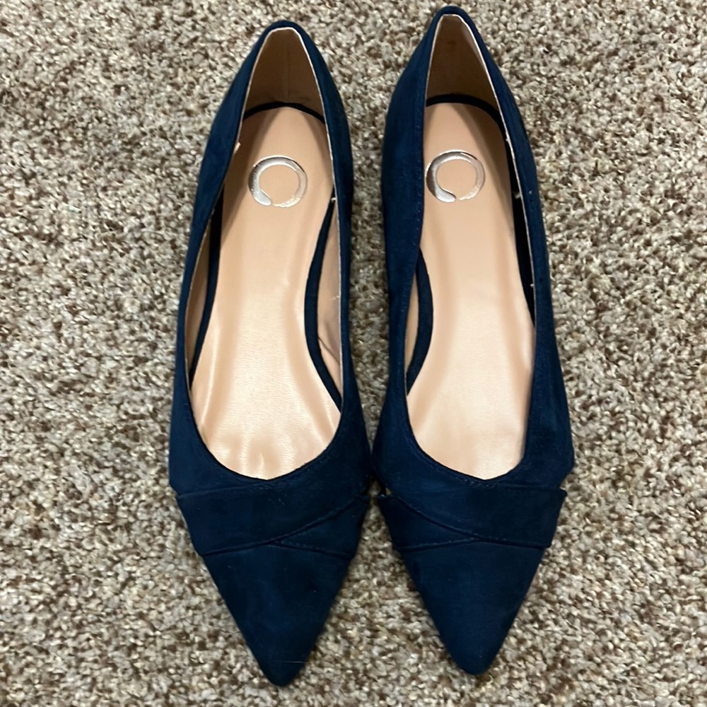 Blue Suede Flats 6
